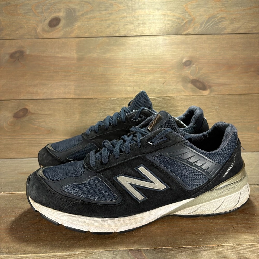 New Balance 990v5 Mens size 12 wide EE shoes Navy USA Suede running sneakers